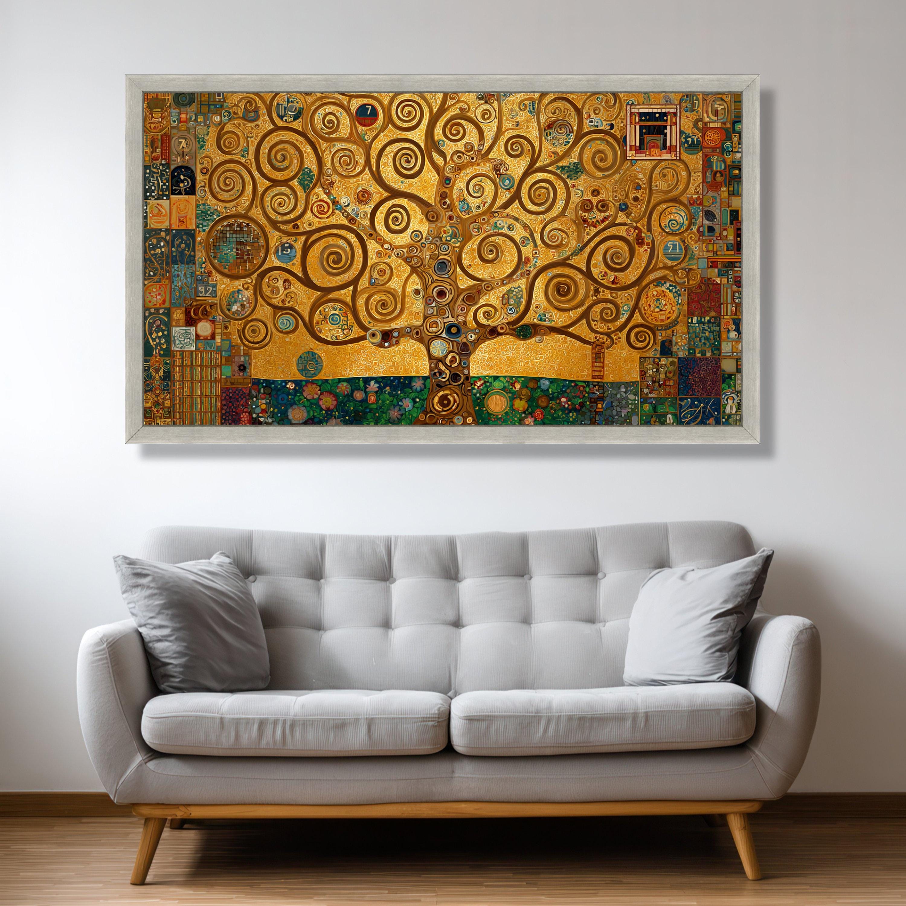 Gustav Klimt Tree of Life Canvas Print, Abstract Swirling Branches - Etsy