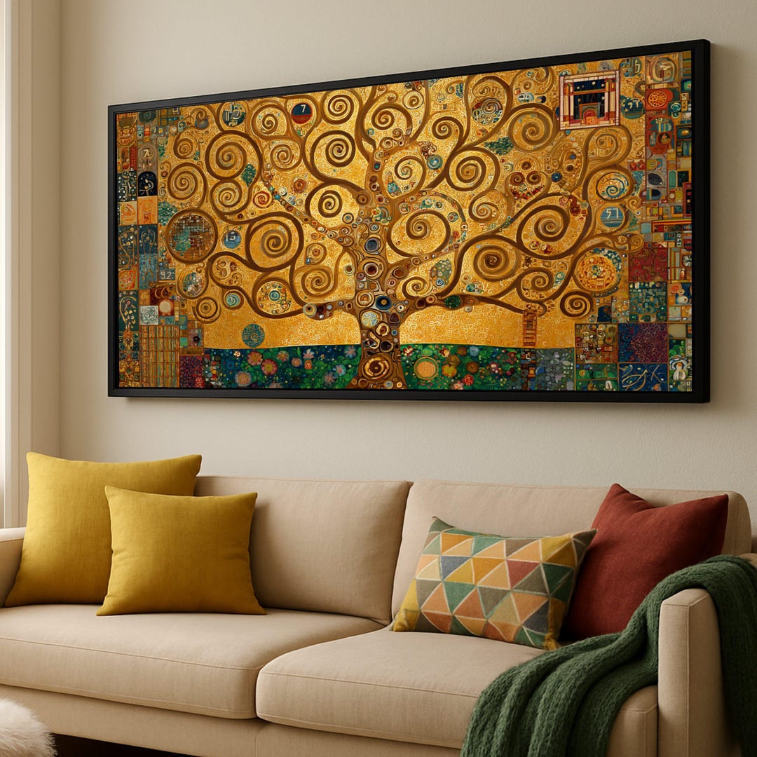 Gustav Klimt Tree of Life Canvas Print, Abstract Swirling Branches - Etsy