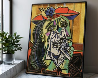 Pablo Picasso Canvas Print, Abstract Cubist Portrait, Modern Wall Decor