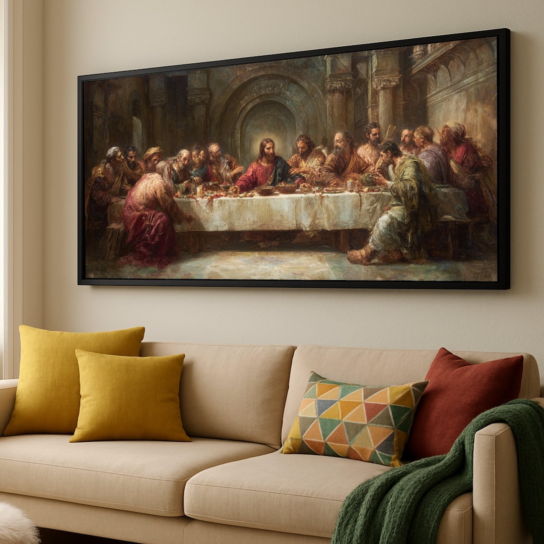 The Last Supper Canvas Print, Religious Home Decor - Etsy