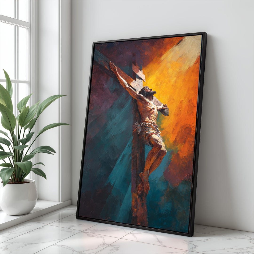 Jesus on the Cross Canvas Print, Christian Religious Art - Etsy