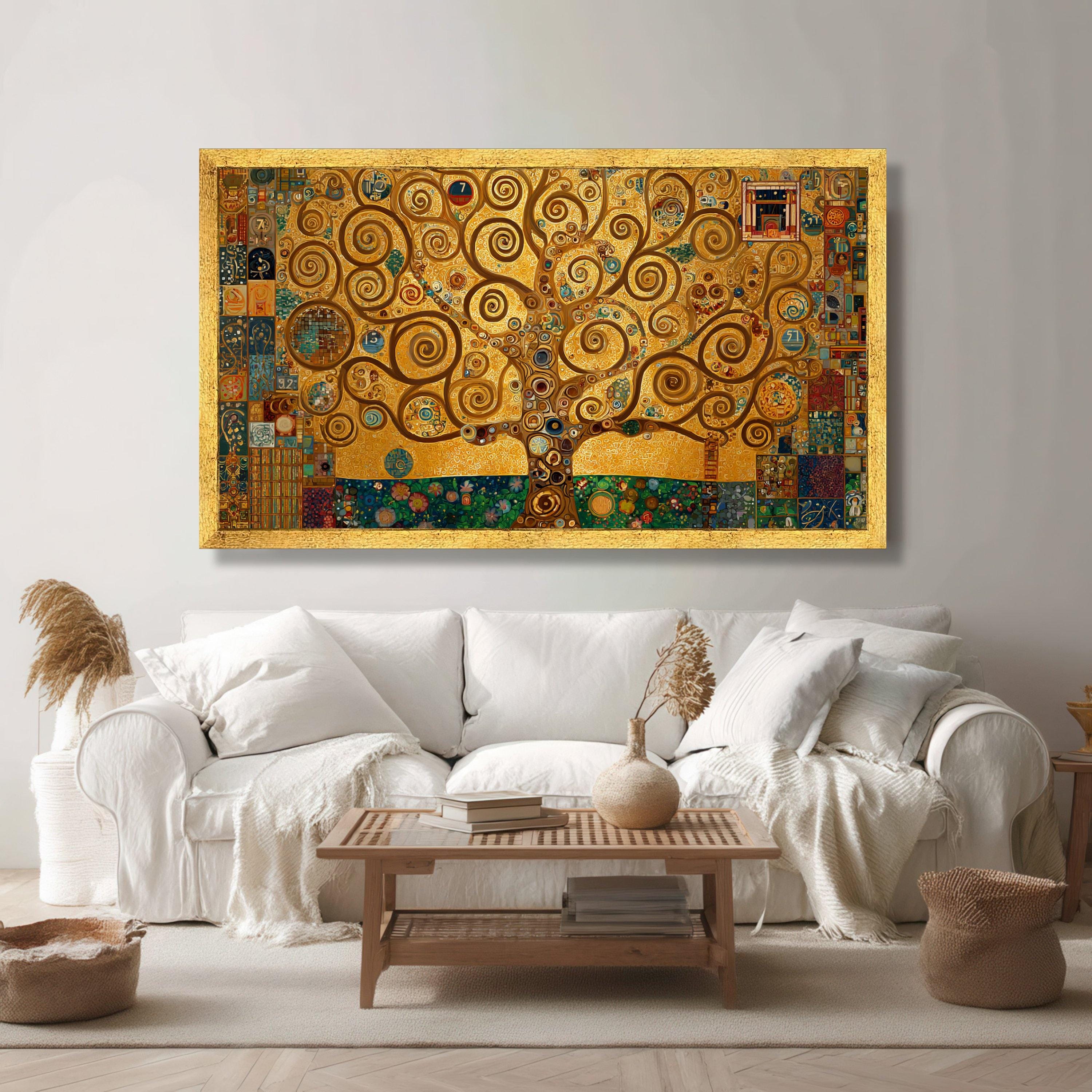 Gustav Klimt Tree of Life Canvas Print, Abstract Swirling Branches - Etsy