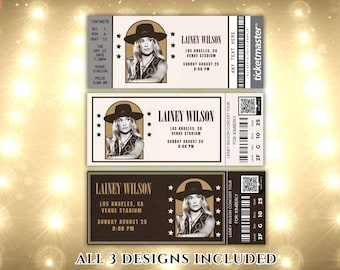 Biglietto per concerto modificabile, Country's Cool Again Tour 2024, regalo a sorpresa con souvenir, biglietto per Lainey Edit, download digitale
