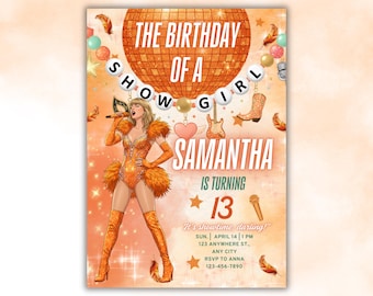 Invito a una festa di compleanno, invito a una festa di compleanno, invito a una festa di compleanno, modello personalizzato Canva