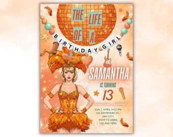 Invito a una festa di compleanno, invito a una festa di compleanno, invito a una festa di compleanno, modello personalizzato Canva