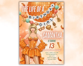 Invito a una festa di compleanno, invito a una festa di compleanno, invito a una festa di compleanno, modello personalizzato Canva