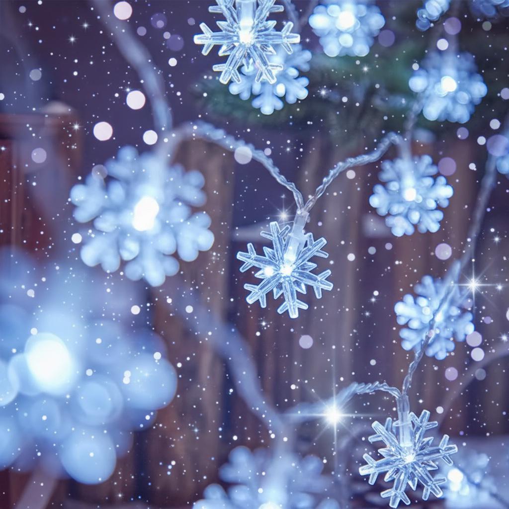 Serre-Tête Lumineux Flocon De Neige LED - Accessoire De Noël Avec Plumes Pour Femme - 2