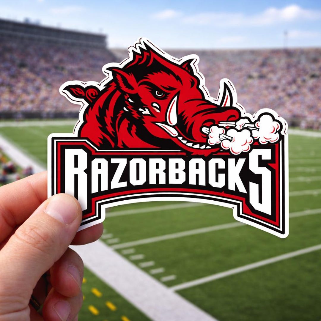 Allen Engineering Razorbacks Rider Sticker Arkansas Razorbacks Sticker, University of Arkansas Vinyl Decal for ...