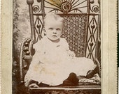 Antique Baby Photo, Civil War Photo, Regency, CDV, Carte de Visite, Cabinet Photo, Victorian Baby Photo, Civil War Portrait, Antique Photo