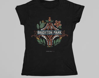 Brighton Park Chicago Fitted T-Shirt, Organic Cotton Rail Junction and Mexican Heritage Neighborhood Tee