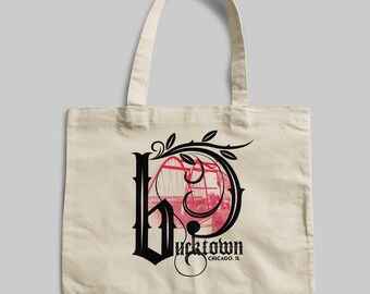 Bucktown Chicago Tote Bag, Organic Cotton 606 Trail and Polish Heritage Carryall