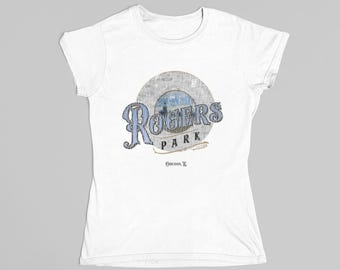 Rogers Park Chicago Fitted T-Shirt, Organic Cotton Lighthouse and Northernmost Neighborhood Tee