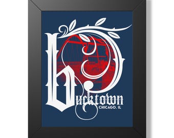 Bucktown Chicago Framed Poster 606 Trail and Polish Heritage Wall Art