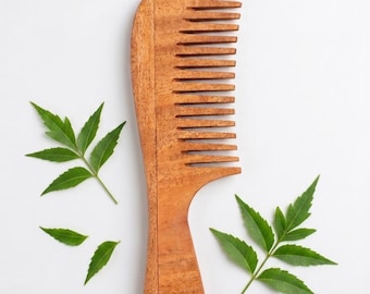 100% natuurlijke neemhouten haarkam