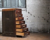 Vintage Set of Seven Wooden Drawers