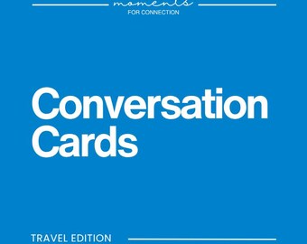 Travel Edition Conversation Cards – 100 Printable Cards | Digital Download