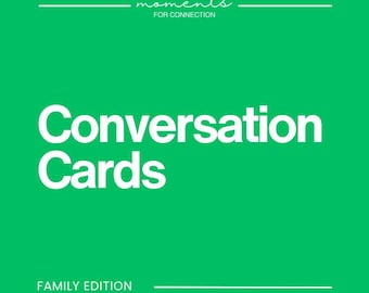 Family Edition Conversation Cards – 100 Printable Cards | Digital Download