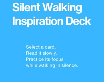 Silent Walking Inspiration Cards | Mindfulness Walking Prompts | Nature Meditation Deck | Digital Printable