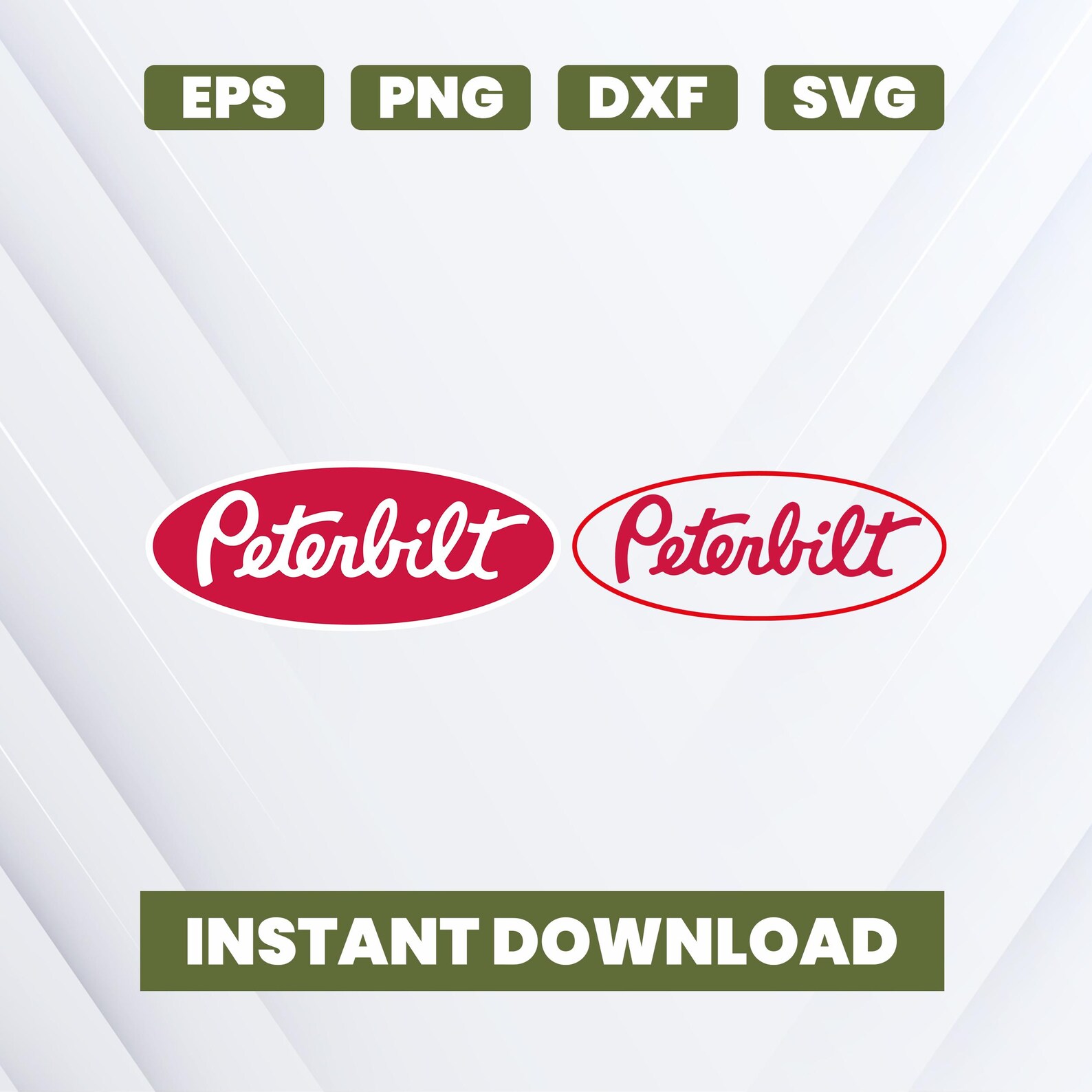 Peterbilt Logo SVG Bundle, Semi Truck Emblem, Big Rig Clipart (digital ...