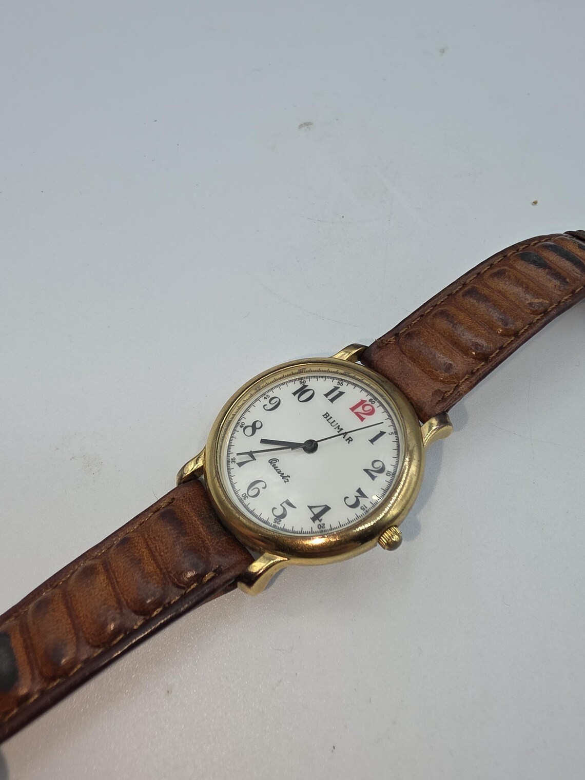 Vintage Blumar Quartz Watch – Model 80339-1 – 1990s Classic Gold-Tone Retro Wristwatch, photo 1 sur 5