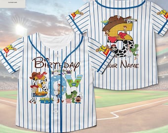 Personalized Birthday Boy Baseball Jersey, Toy Story Birthday Baseball Jersey, Birthday Boy Jersey Shirt, Gift for Kids