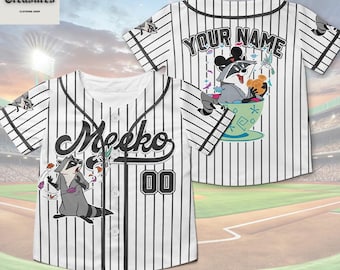 Pocahontas Meeko Jersey Shirt, Disney Pocahontas Baseball Jersey, Meeko Raccoon Cosplay, Magic Kingdom Shirt, Disney Family Shirts