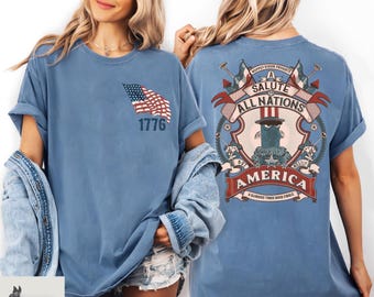 Disney But Mostly America Baby Tee, Patriotic Sam Eagle Muppets July 4th Fireworks Celebration, Us Flag, Disney World Shirt