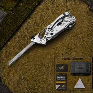 Adaptador de serra com encaixe em T para Leatherman Skeletool com lâmina de serra tico-tico (EDC) - Upgrade