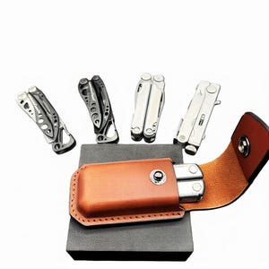 Brown Leather Sheath Compatible with Leatherman Wave Surge Signal Charge TTI EDC Holster