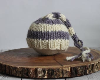 The Julianna Hat. Elf Hat,Newborn Elf Hat,Coming Home Hat,Newborn photo prop,Knit Newborn Hat,Knit Photo Prop,RTS Photo Prop,Soft Newborn Ha