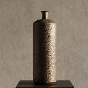 Objet de Curiosité Iron Bottle | Rustic Sculptural Decor | Handcrafted Rust Finish | Industrial Design Objects | Modern Art Decor