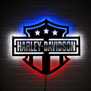 Light up Harley Davidson Sign - Etsy