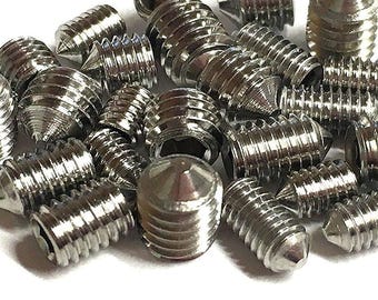 A2 Edelstahl Madenschrauben 5 mm DIN916 Kegelspitze M3 M4 M5 M6 16 Stück