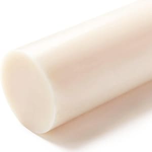 Acetal Rod Plastic, Natural White 80mm Diameter x 300mm Long Delrin Bar