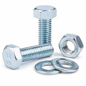M8六角ボルト、20mm、ナットとワッシャー付き – 25セット入り