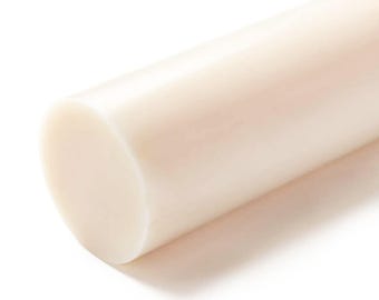 Barra de acetal de 50 mm, branca natural; Barra de plástico Delrin de 300 mm de comprimento para engenharia.