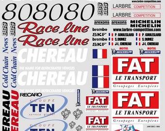 RC Car Decals for FG GT2 Body Shell, 1/5 Scale 465mm Sheet
