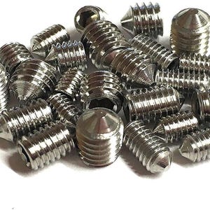 Paquete de 16 tornillos prisioneros, acero inoxidable A2, punta cónica, M3-M6, 5 mm de longitud.