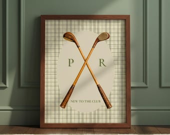 Download digitale di decorazioni murali vintage personalizzate per la cameretta dei bambini, decorazioni per la cameretta dei bambini, decorazioni per la cameretta dei bambini, decorazioni per la cameretta dei bambini, stampe a quadri vintage con mazze da golf