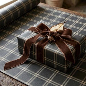 Masculine Wrapping Paper Plaid Gift Wrap Rustic Gift Wrap Men Gift Wrap Country Cottage festive Christmas Wrapping Paper
