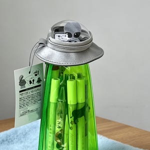 UFO Alien Federmäppchen, 10 cm große Puppenfedertasche, Kawaii Schreibwaren