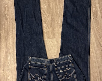 80s Oscar De La Renta High Rise Straight Leg Jeans Size 12 VINTAGE