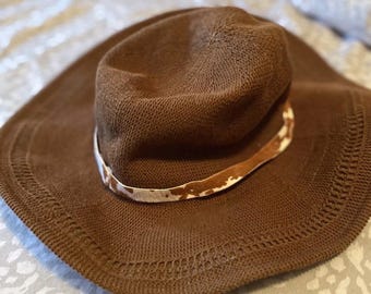 Sombrero Wyeth de Anthropologie, nuevo con etiquetas, marrón, talla única para mujer, estilo boho.