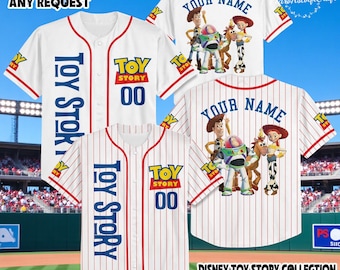 Custom Disney Toy Story Baseball Jersey Shirt | Personalized Toy Story Team Outfit | Disney Fan Apparel