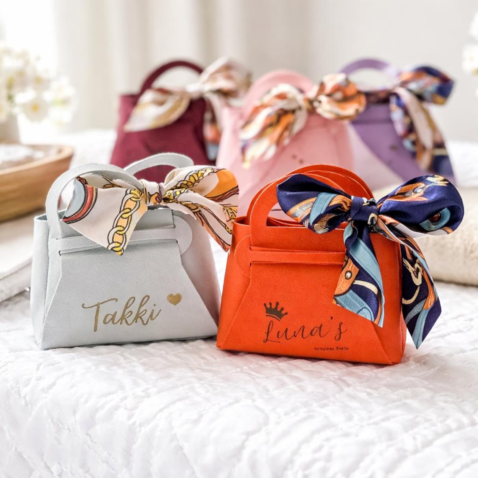 Personalized Purse Favor Bag Keepsake Mini Clutch Wedding Bridesmaid ...