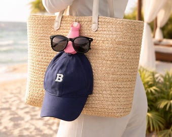 Magnetic Hat Clip Travel Accessories Beach Vacation Essential Gift Personalized Leather Luggage Holder Engraved Name Custom Bag Organizer