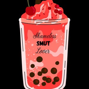 Cute pink bookmark with boba drink design for readers placed on book aesthetic accessory