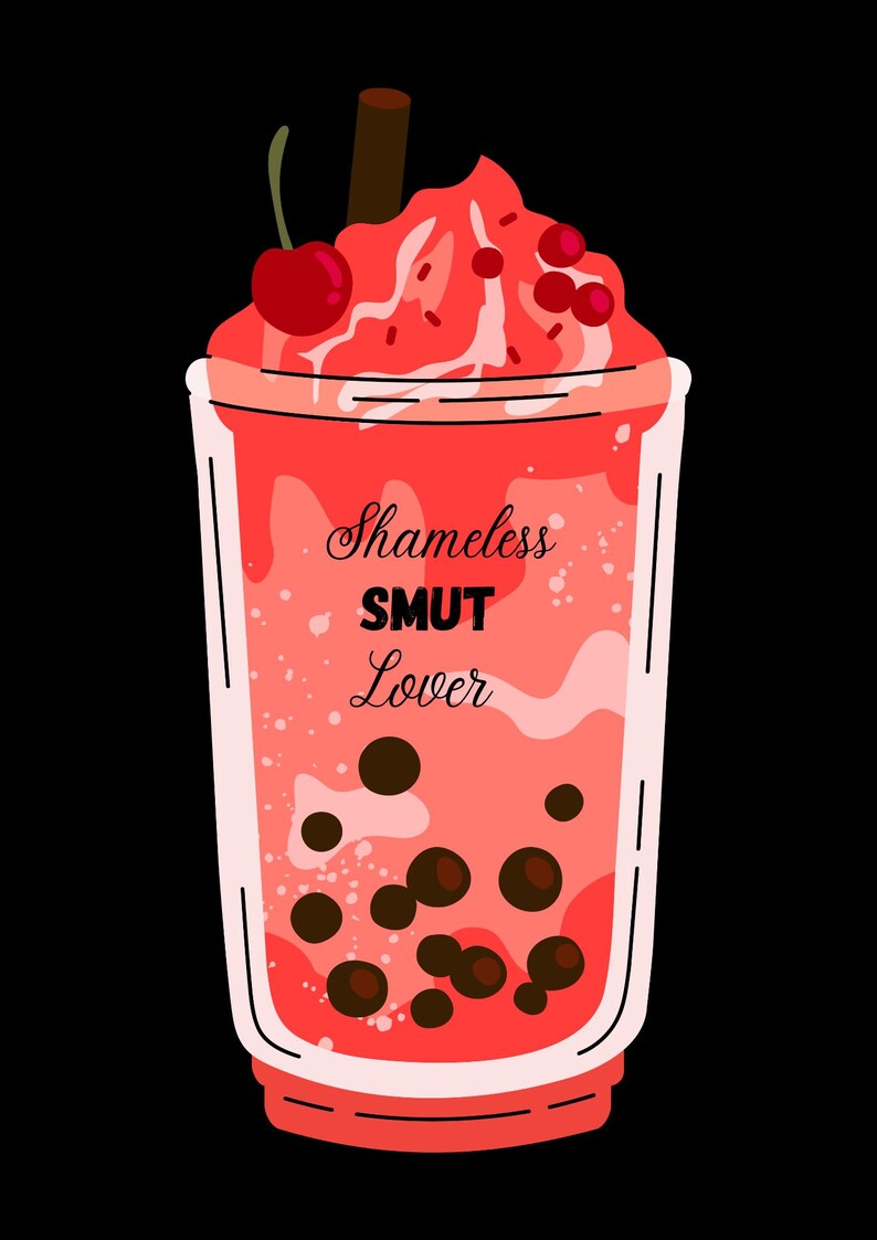 Cute pink bookmark with boba drink design for readers placed on book aesthetic accessory