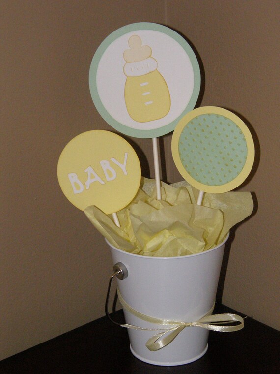 Items similar to Traditional Baby Shower Centerpiece Picks on Etsy