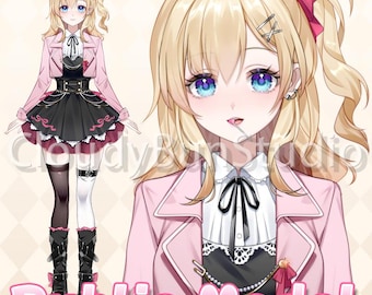 Anna / Modelo Live2D prediseñado / VTS / Completamente armado / Cuerpo completo